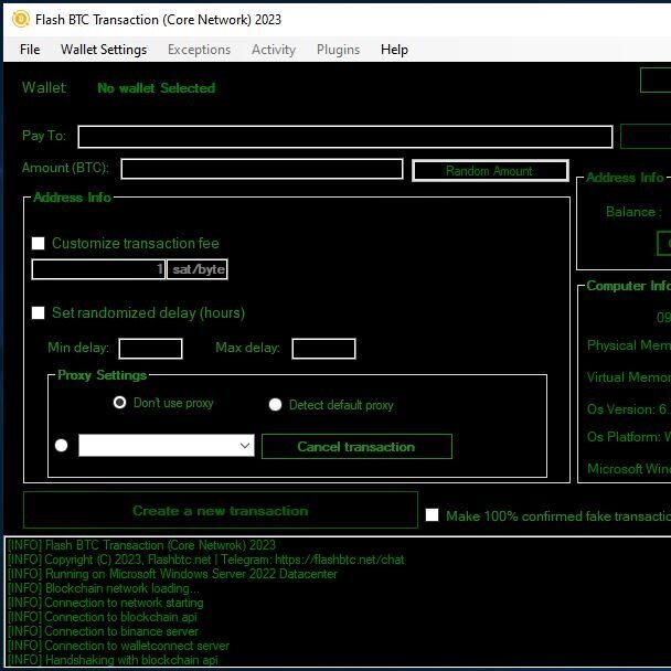 Flash btc transaction